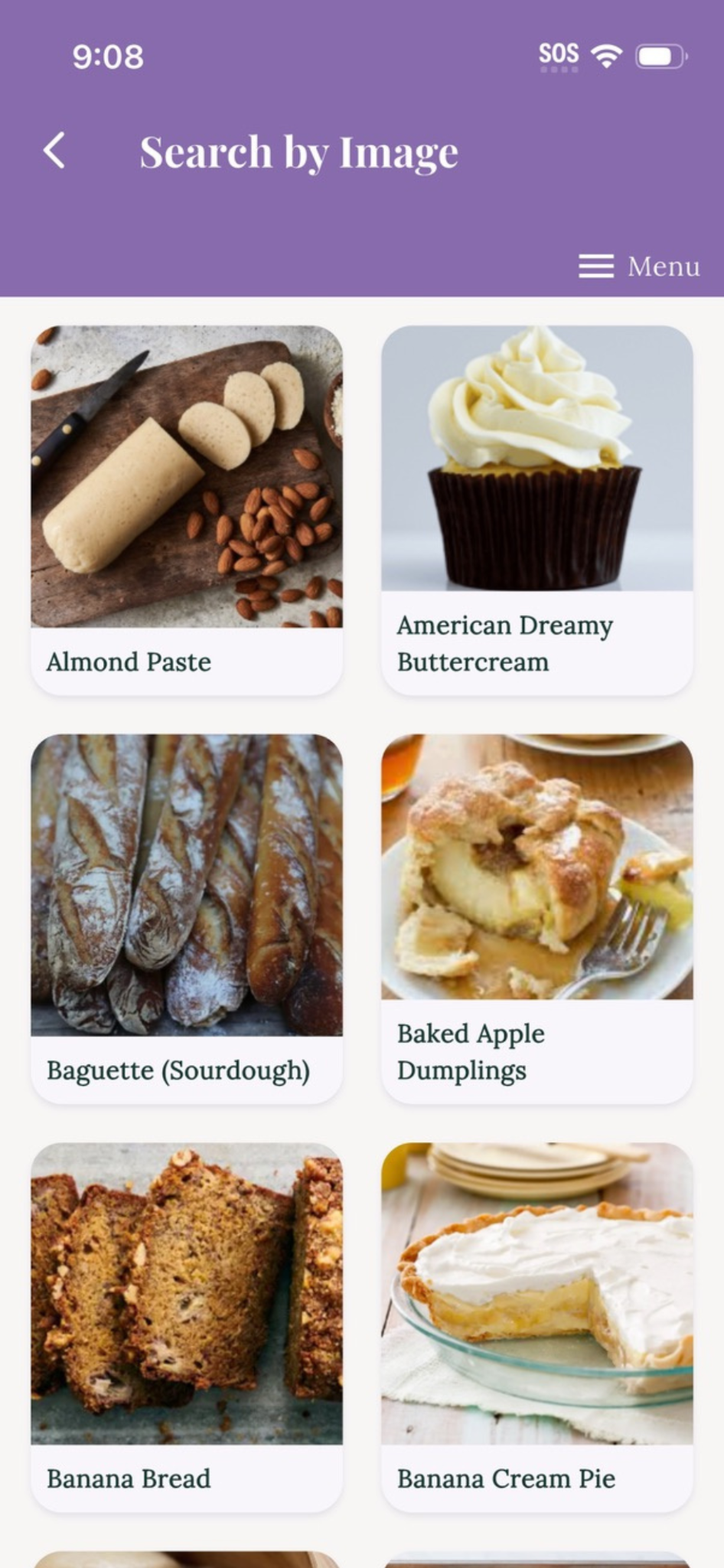 Browse recipes by image
